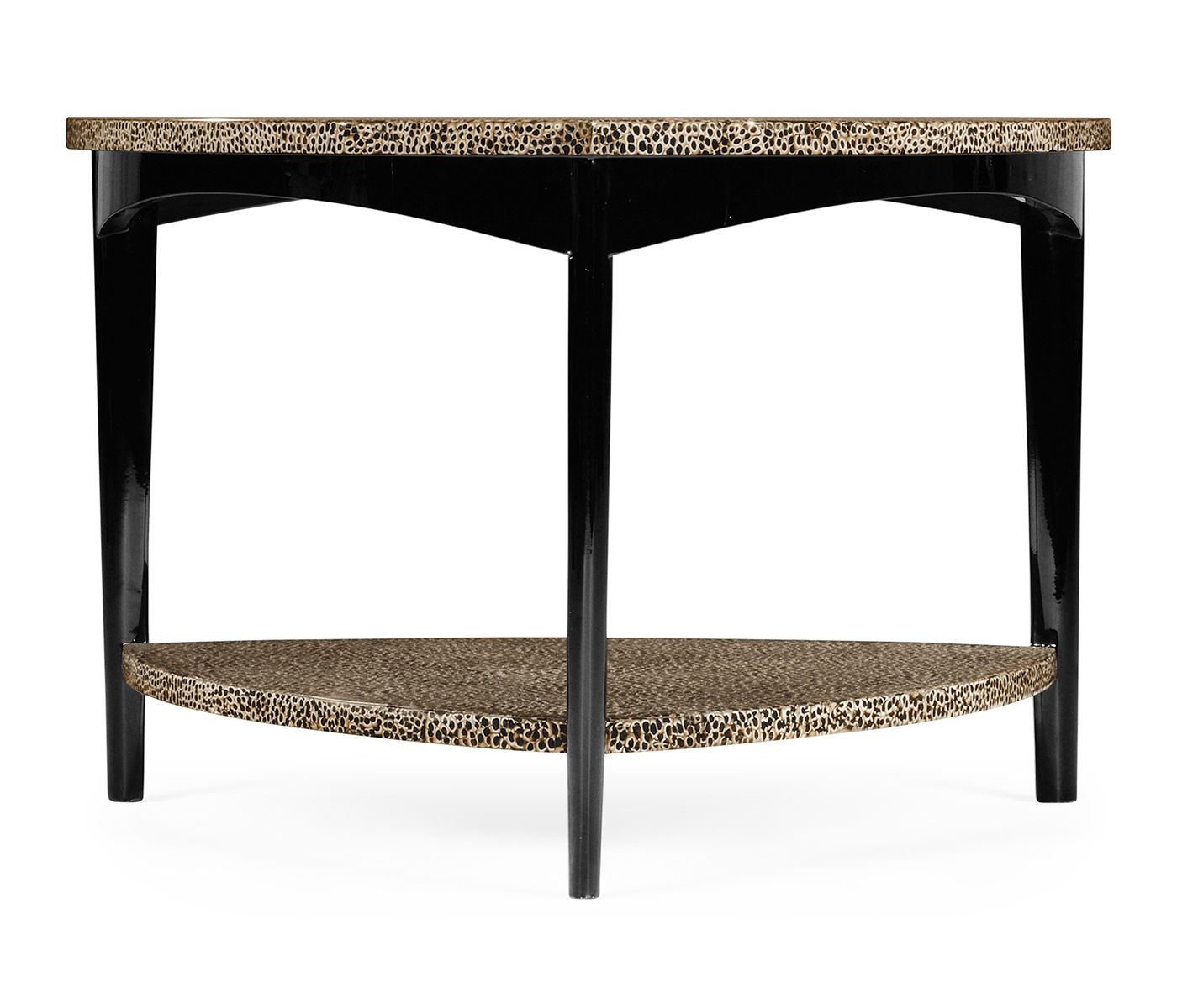Black Snakeskin triangular coffee table