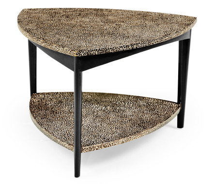 Black Snakeskin triangular coffee table