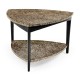 Black Snakeskin triangular coffee table