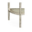 Silver Espresso Triangular Side Table