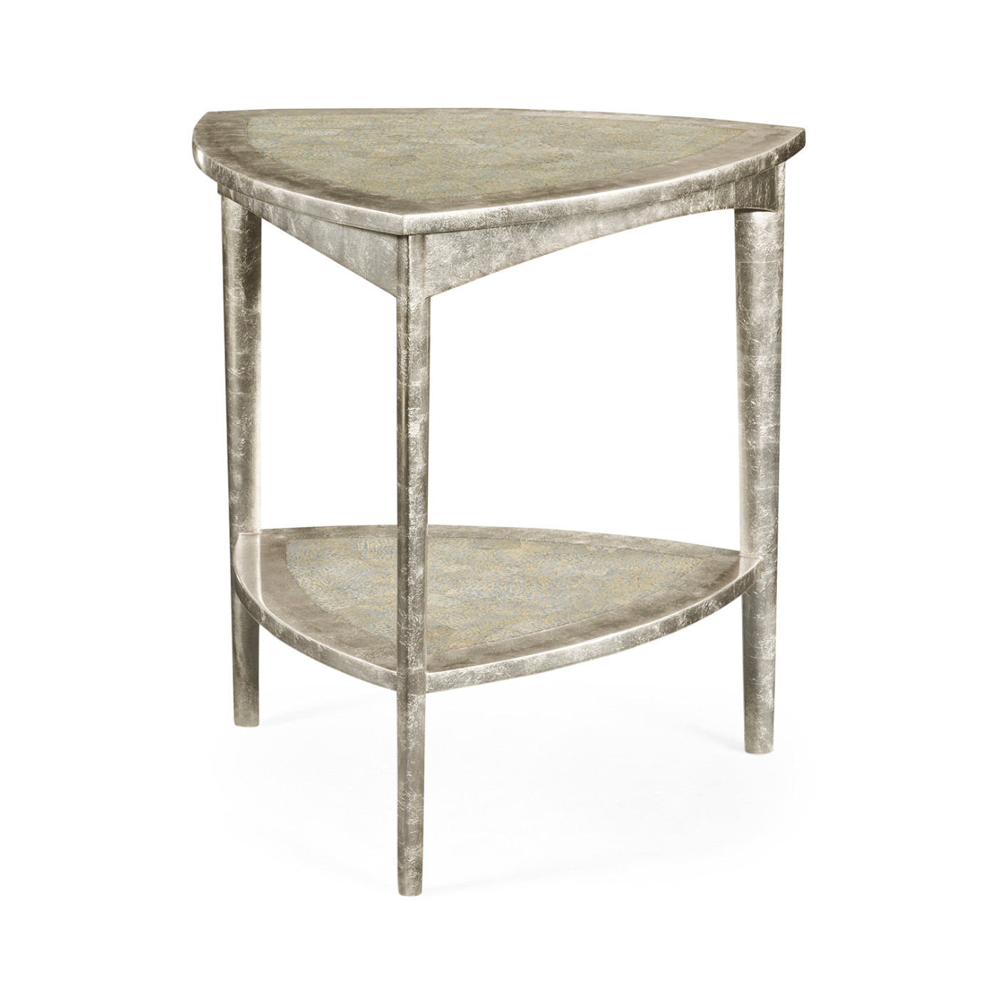 Silver Espresso Triangular Side Table