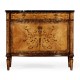 Satinwood & Floral Side Cabinet with Marble Top