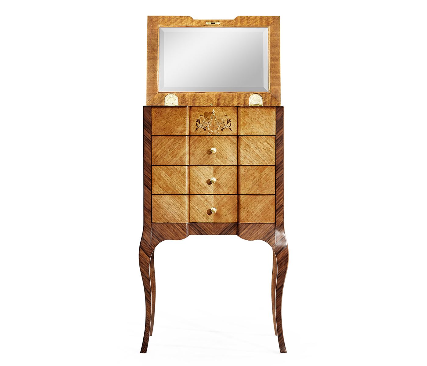 Light Satinwood Collectors Cabinet