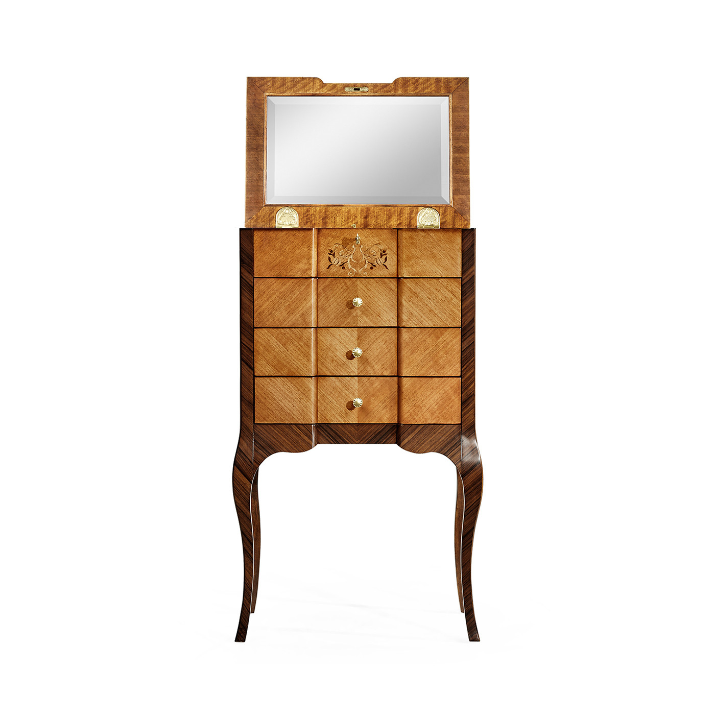 Light Satinwood Collectors Cabinet