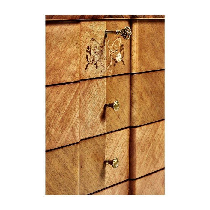Light Satinwood Collectors Cabinet