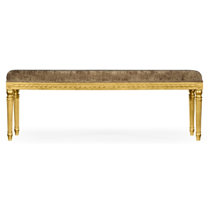 Louis XV style bench (Gold leaf/Velvet Calico)