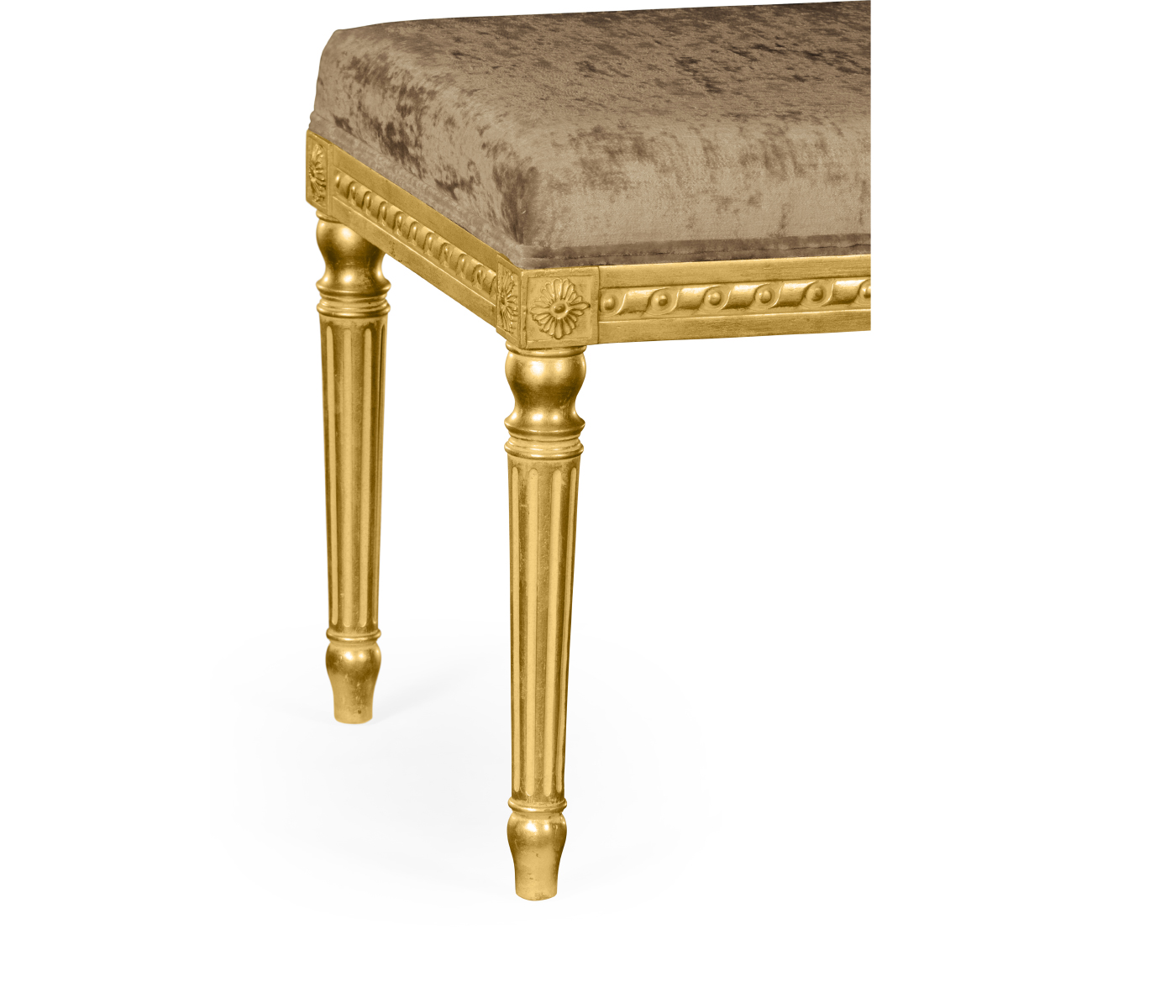 Louis XV style bench (Gold leaf/Velvet Calico)