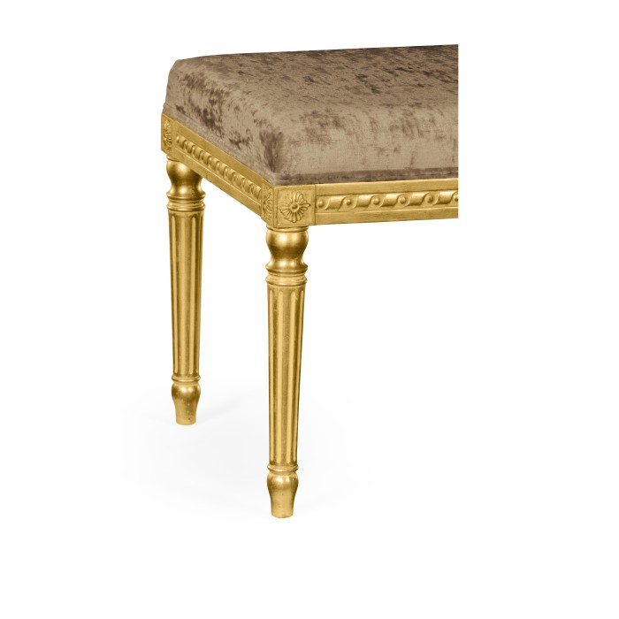 Louis XV style bench (Gold leaf/Velvet Calico)