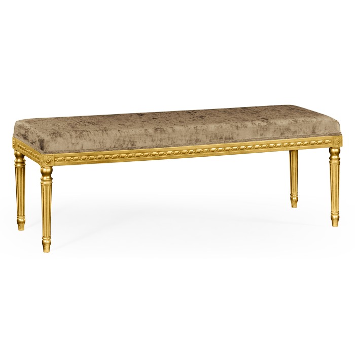 Louis XV style bench (Gold leaf/Velvet Calico)
