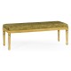 Louis XV style bench (Gold leaf/Velvet Lime)