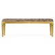 Louis XV style benchl (Gold leaf/Velvet Truffle)