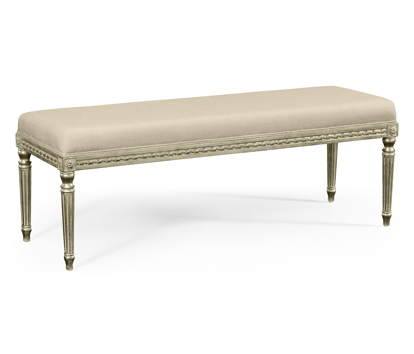 Louis XV style bench (Silver leaf/COM)