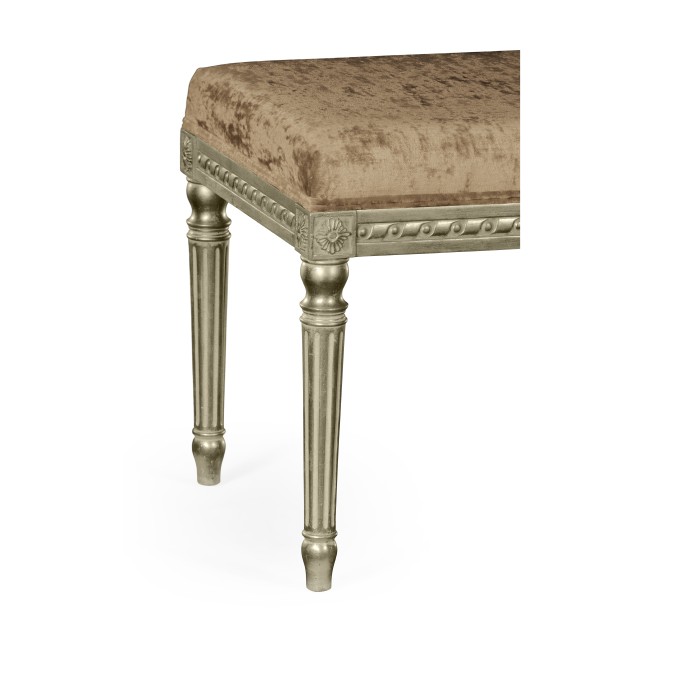 Louis XV style benchl (Silver Leaf/Velvet Calico)