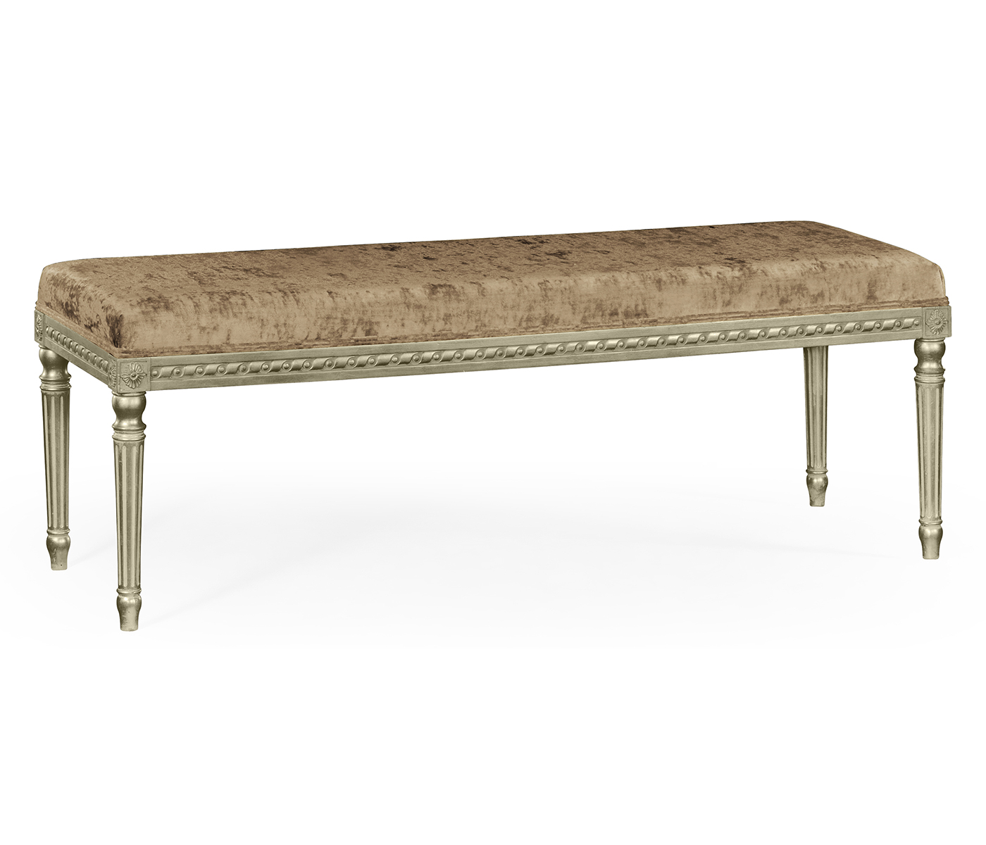 Louis XV style benchl (Silver Leaf/Velvet Calico)