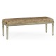 Louis XV style benchl (Silver Leaf/Velvet Calico)