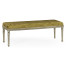 Louis XV style bench (Silver Leaf/Velvet Lime)