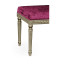 Louis XV style bench (Silver Leaf/Velvet Fuchsia)