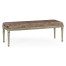 Louis XV style bench (Silver Leaf/Velvet Truffle)