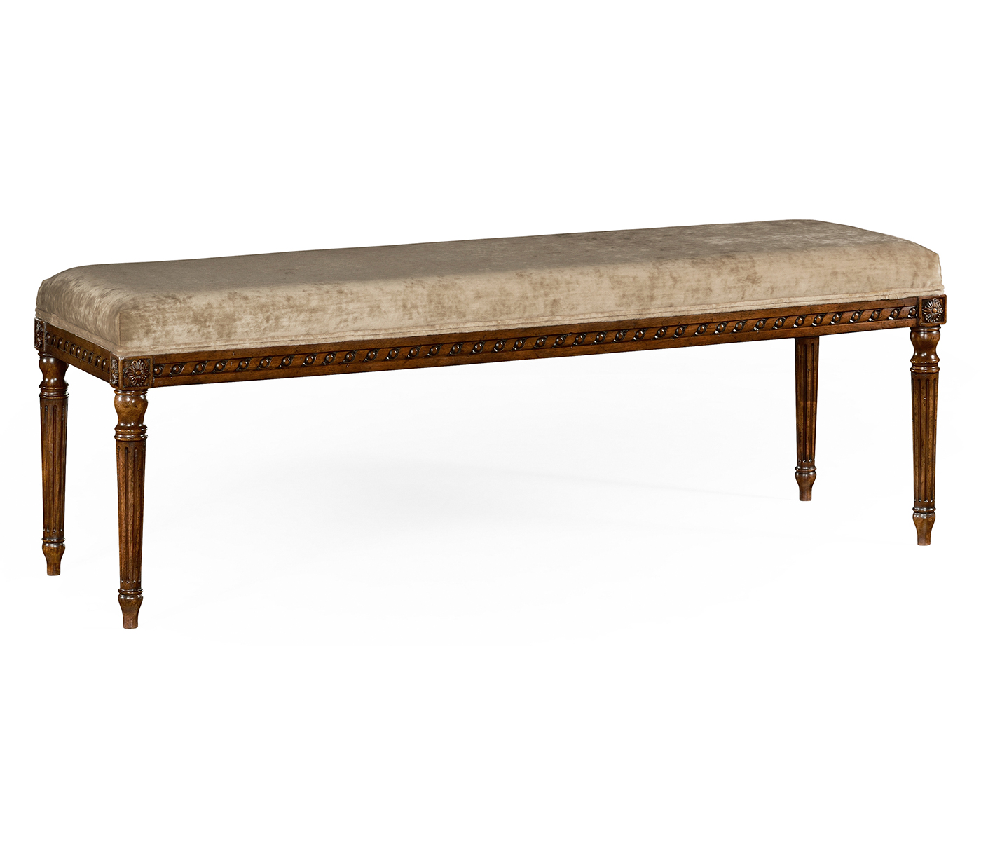 Louis XV style bench (Mahogany/Velvet Calico) Louis XV style bench (Mahogany/Velvet Calico)