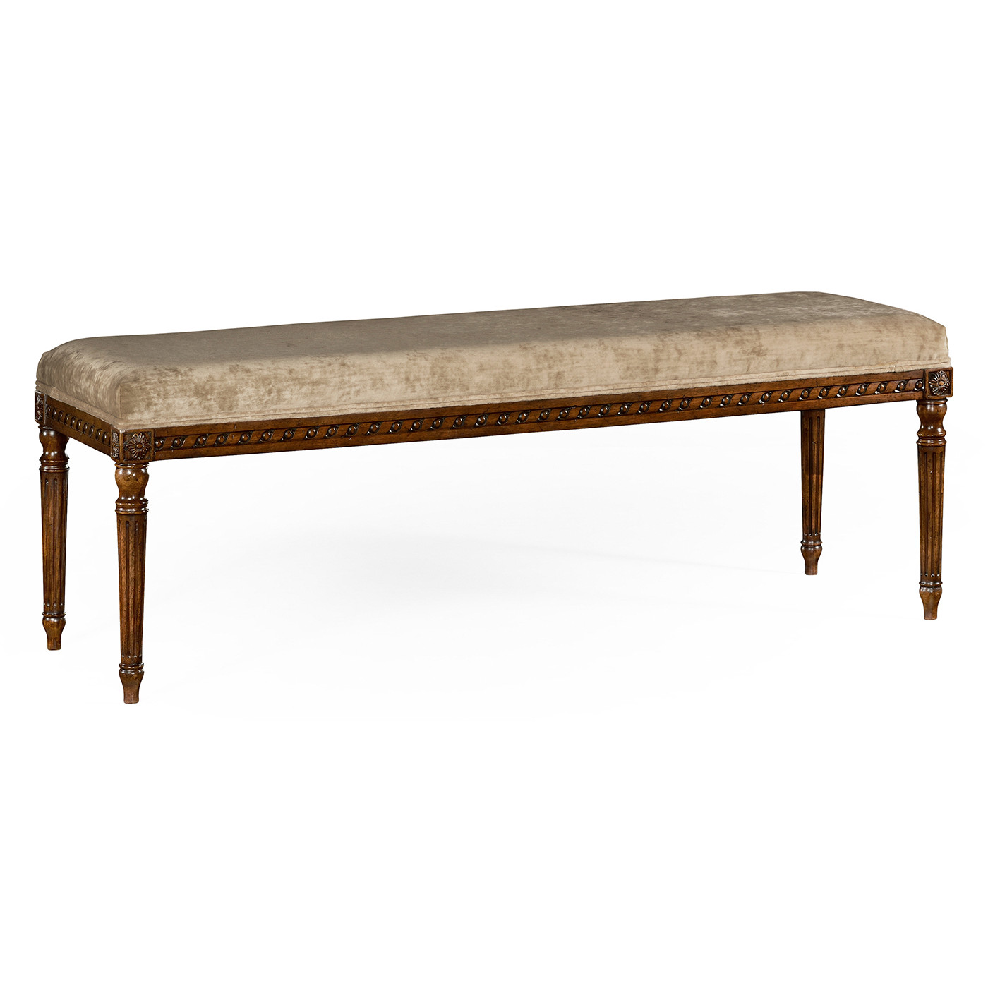 Louis XV style bench (Mahogany/Velvet Calico)
