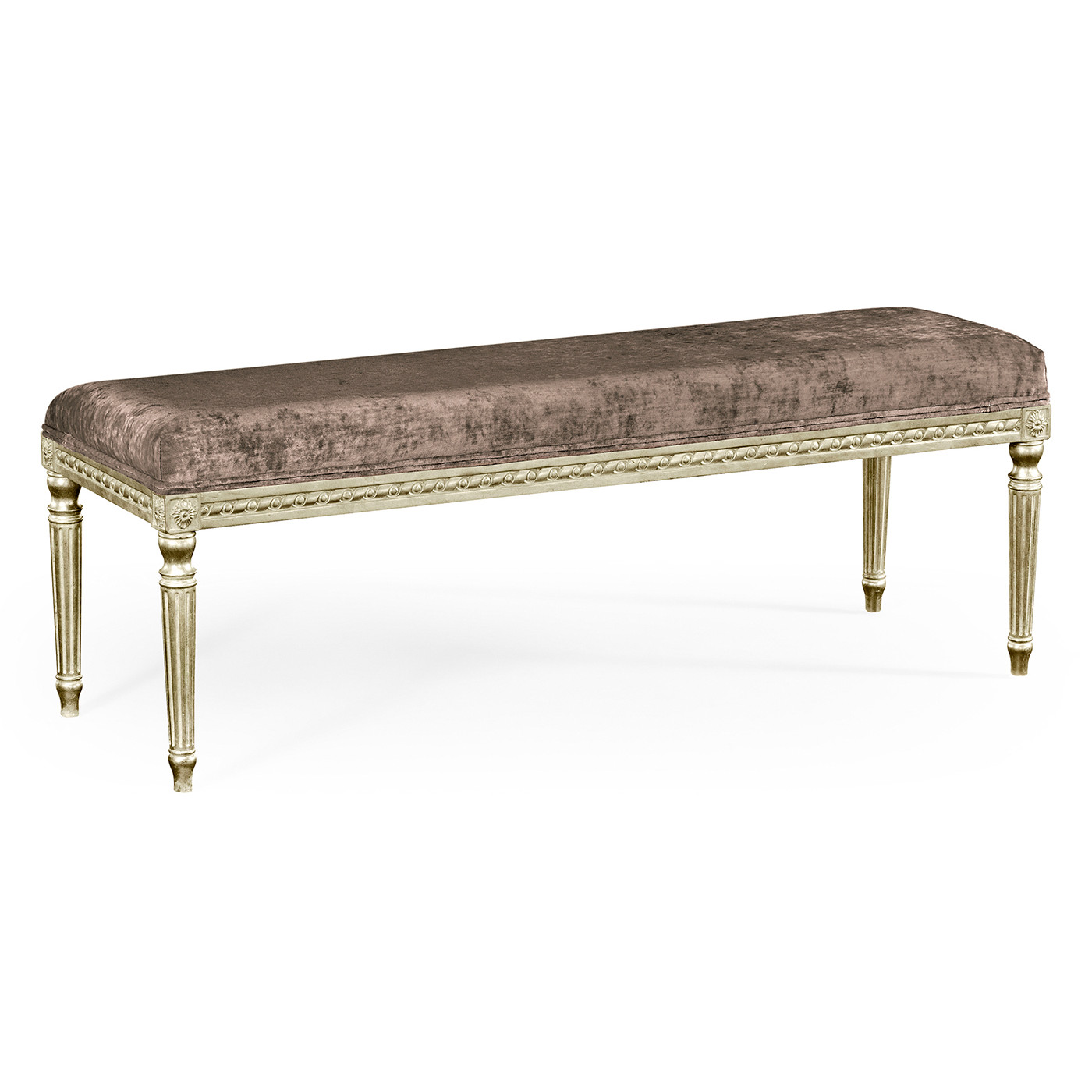 Louis XV bench - Country Sage & Velvet truffle