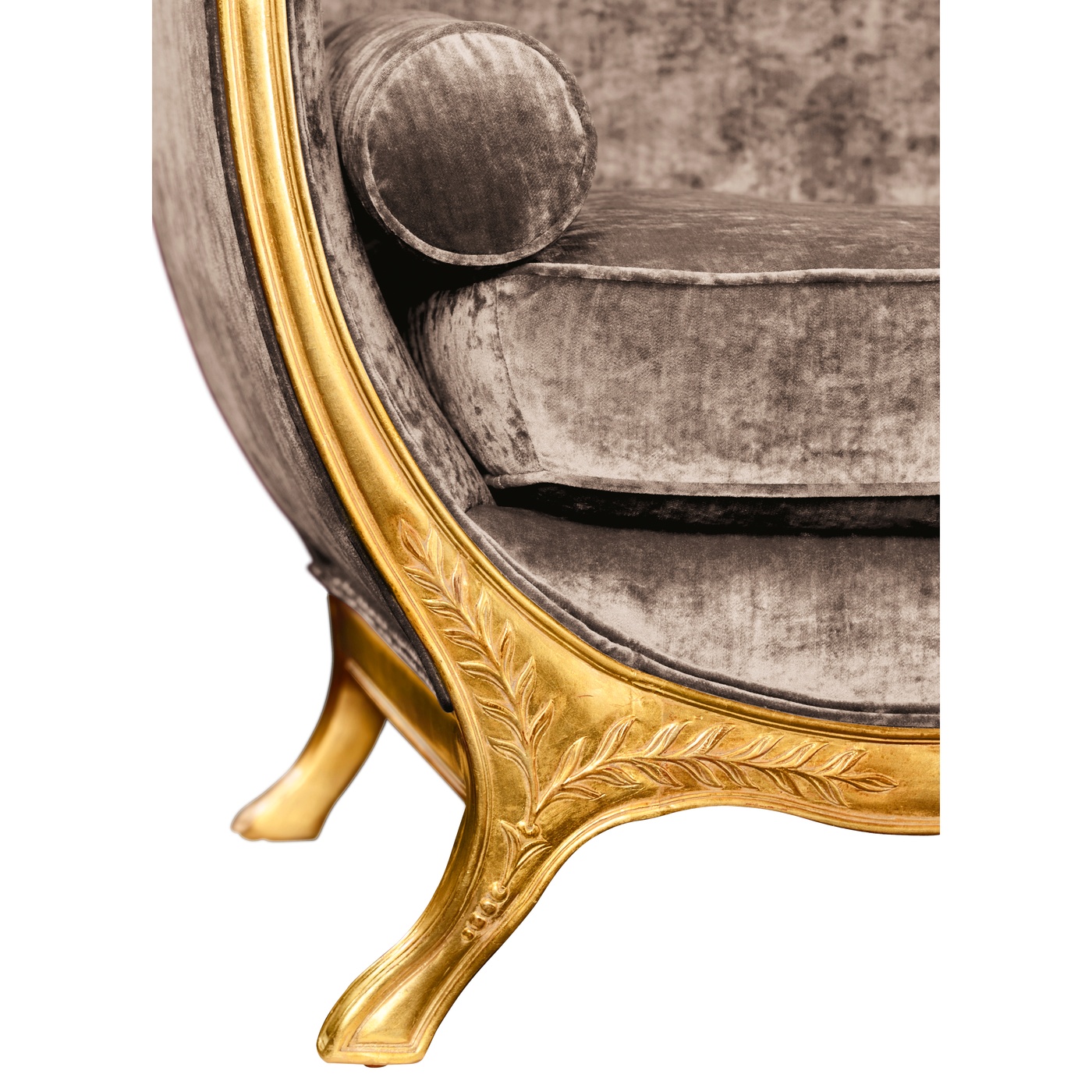 Empire Style Sofa with Gold Leaf