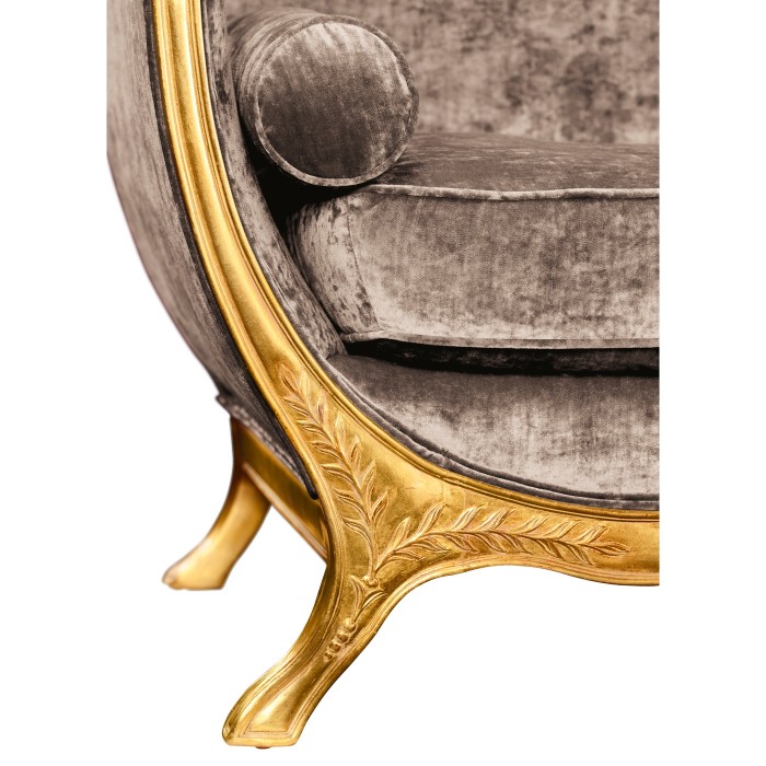 Empire Style Sofa with Gold Leaf