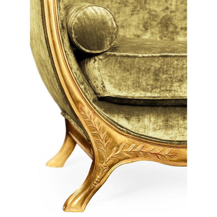 Empire Style Sofa with Gold Leaf