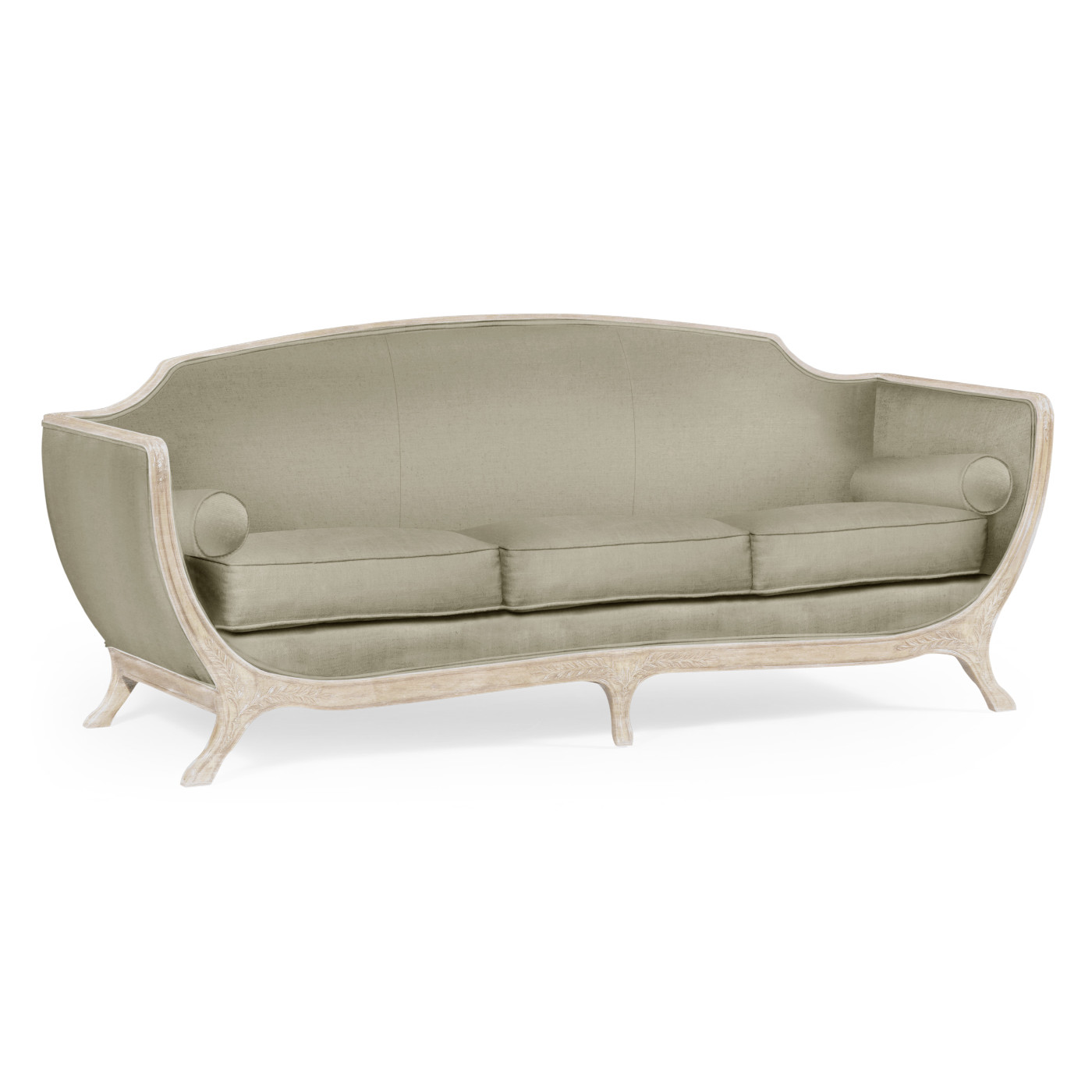 Empire Style Limed Tulip Wood Sofa