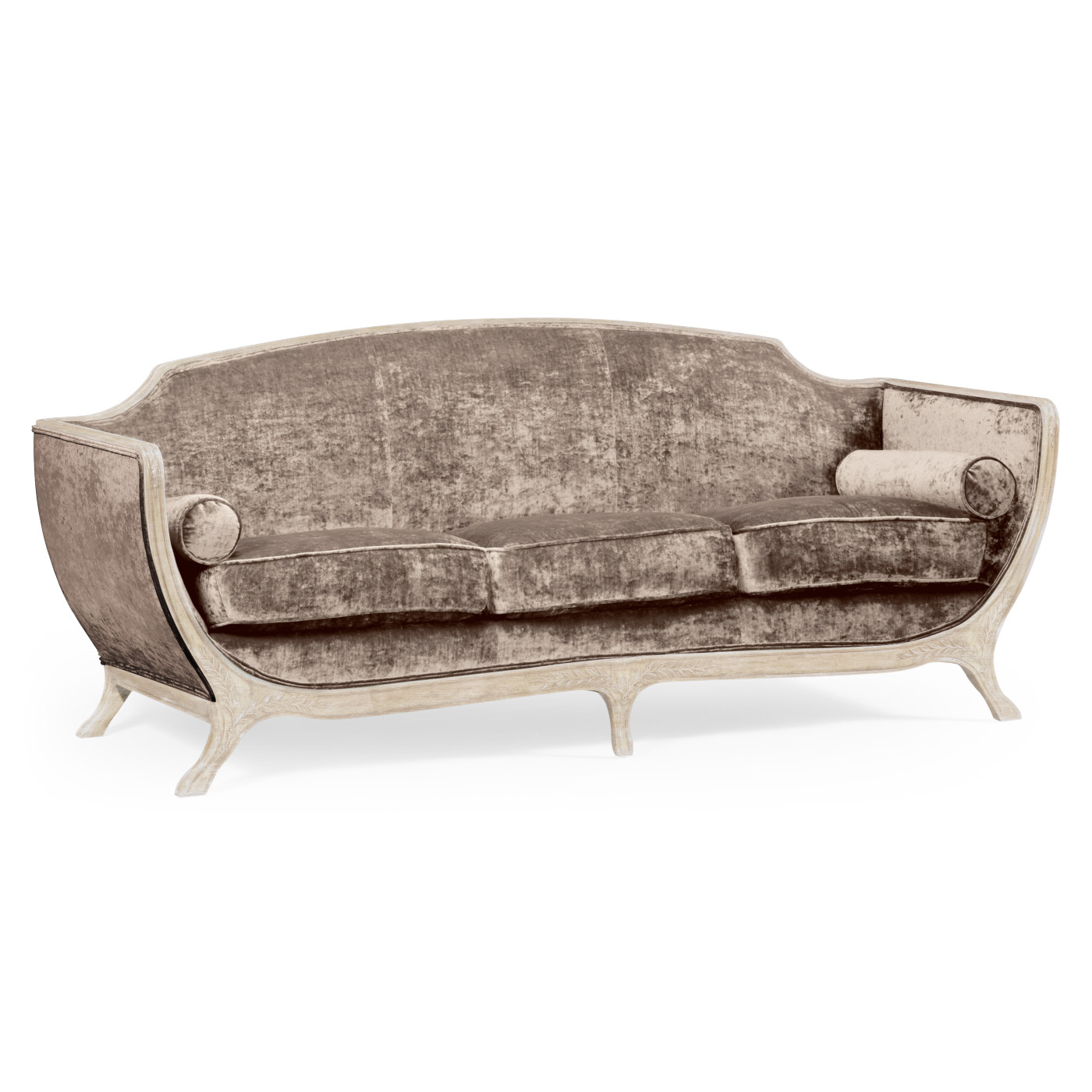 Empire Style Limed Tulip Wood Sofa