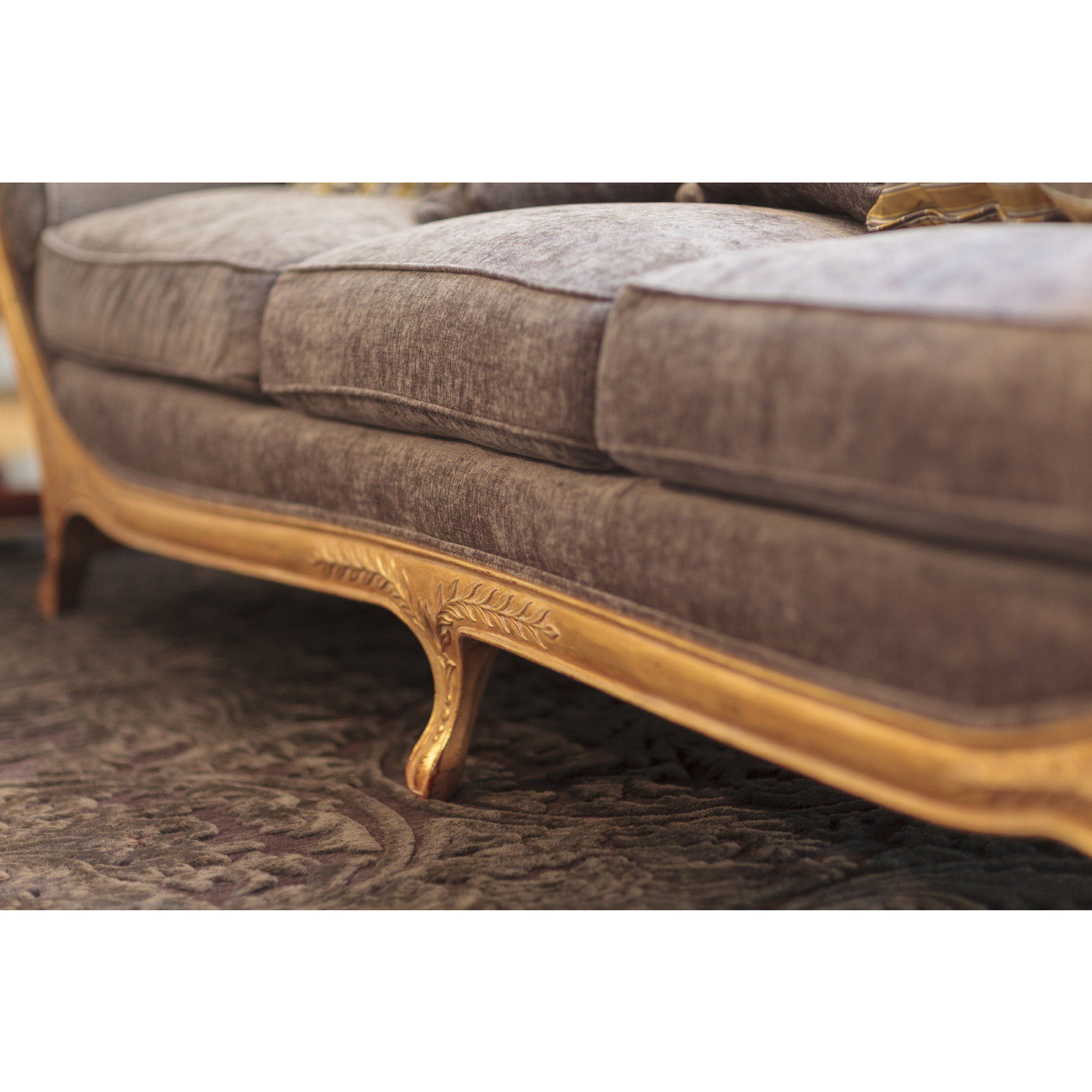 Empire Style Limed Tulip Wood Sofa