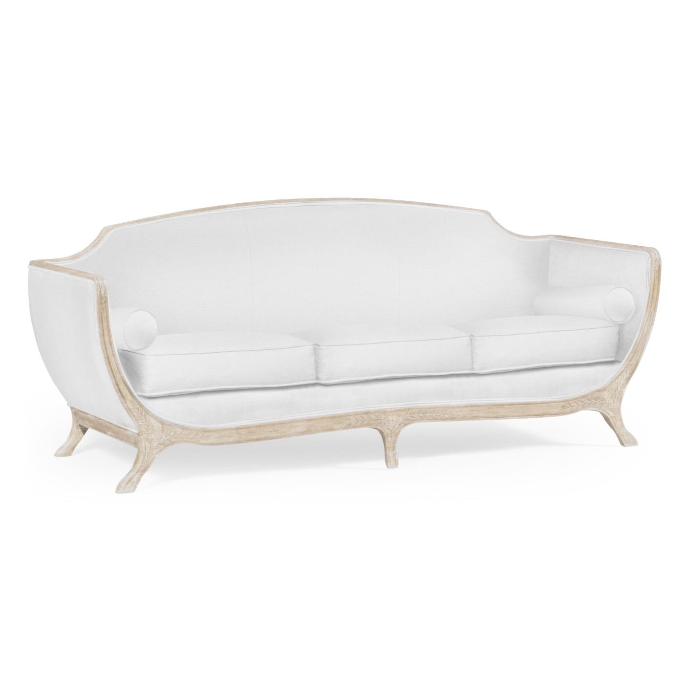Empire Style Limed Tulip Wood Sofa