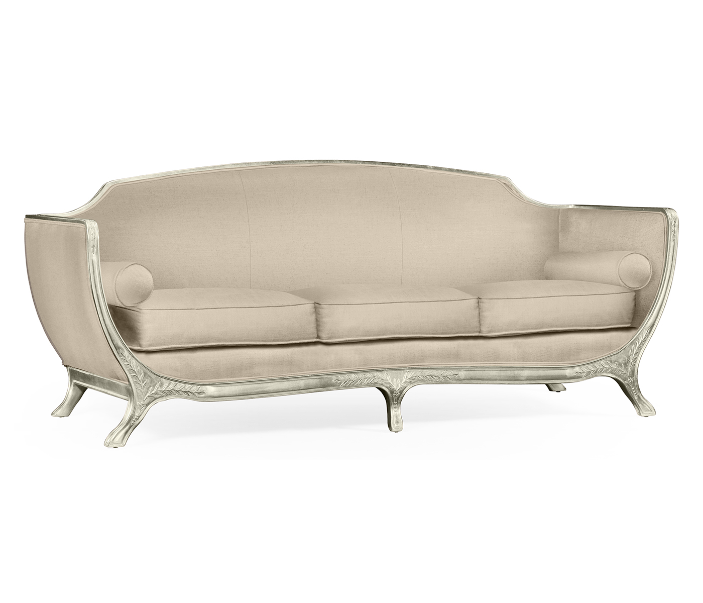 Empire Style Sofa with Silver Leaf