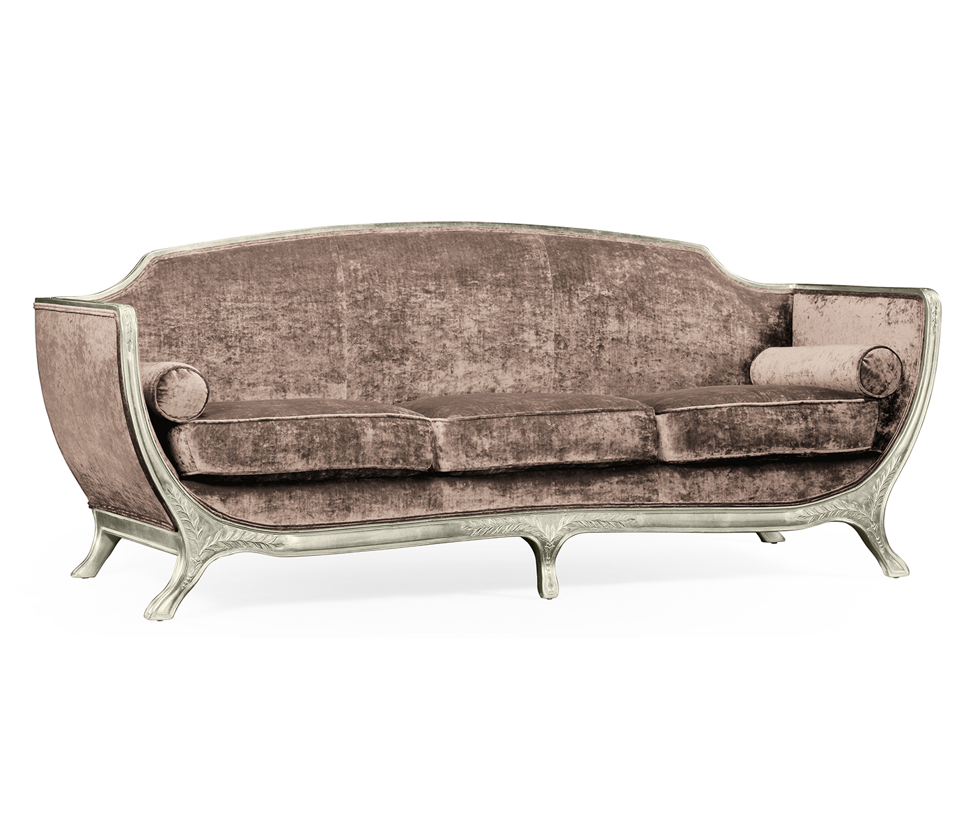 Empire Style Sofa with Silver Leaf