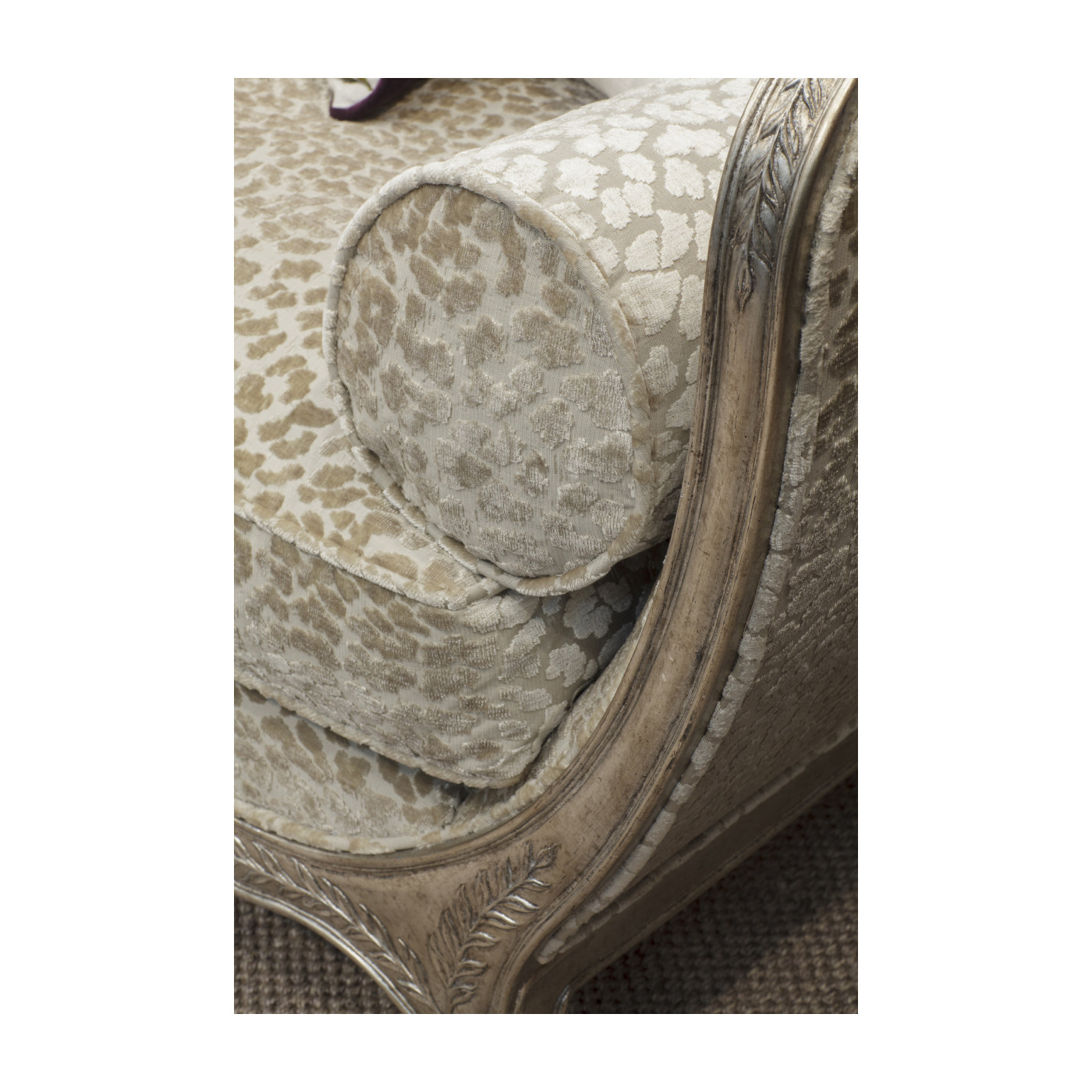 Empire Style Sofa with Silver Leaf