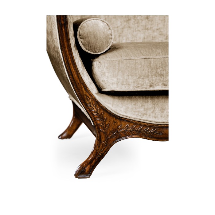 Empire Style Walnut Sofa