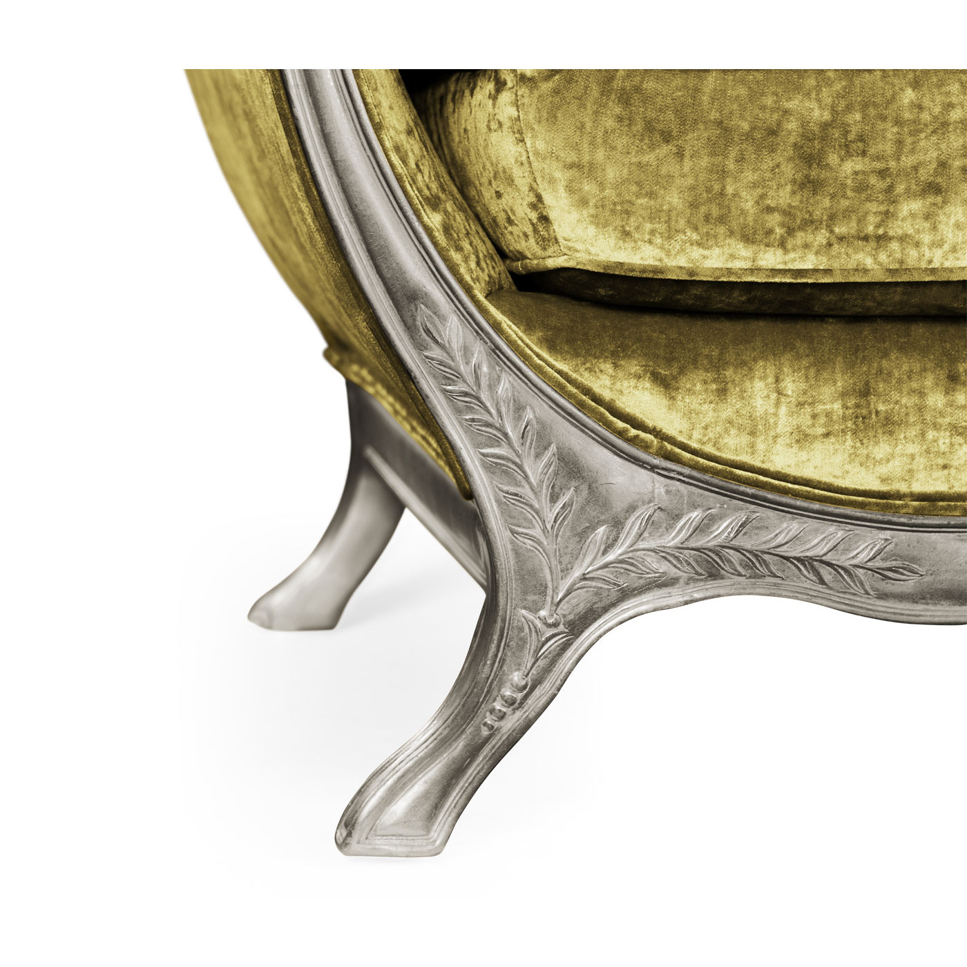 Empire Style Sofa with Silver Leaf