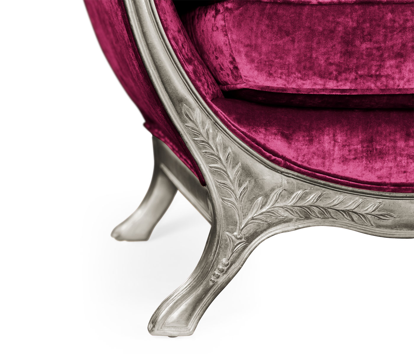 Empire Style Sofa with Silver Leaf