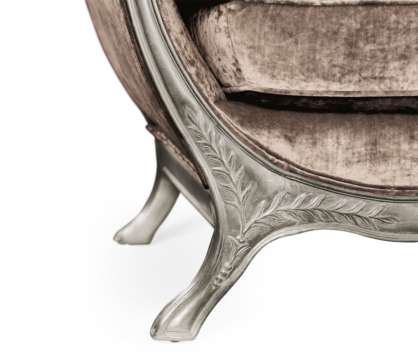 Empire Style Sofa with Silver Leaf