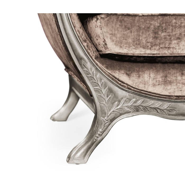 Empire Style Sofa with Silver Leaf
