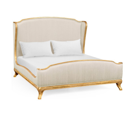 Louis XV Gilded Cali King Bed