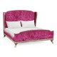 Louis XV Silver-Leaf Cali King Bed