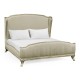 Louis XV Silver-Leaf Cali King Bed