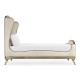 Louis XV Silver-Leaf US King Bed