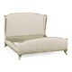 Louis XV Silver-Leaf US King Bed