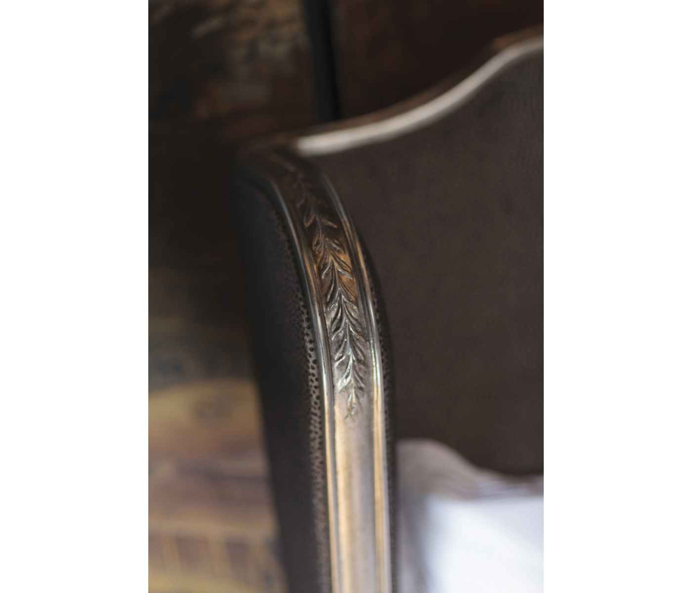 Louis XV Silver-Leaf US King Bed