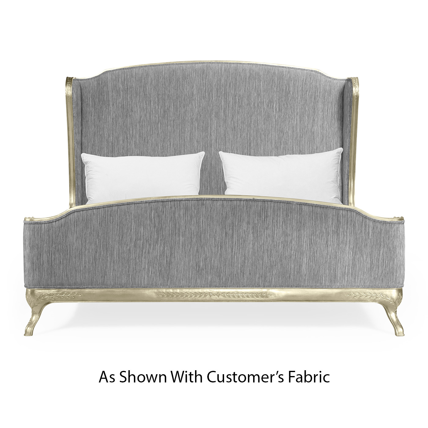 Louis XV Silver-Leaf US King Bed