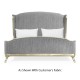 Louis XV Silver-Leaf US King Bed
