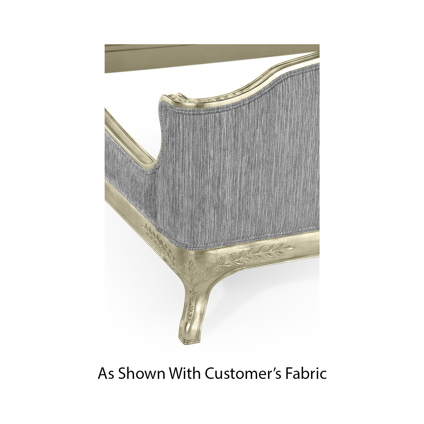 Louis XV Silver-Leaf US King Bed