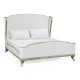 Louis XV Silver-Leaf US King Bed